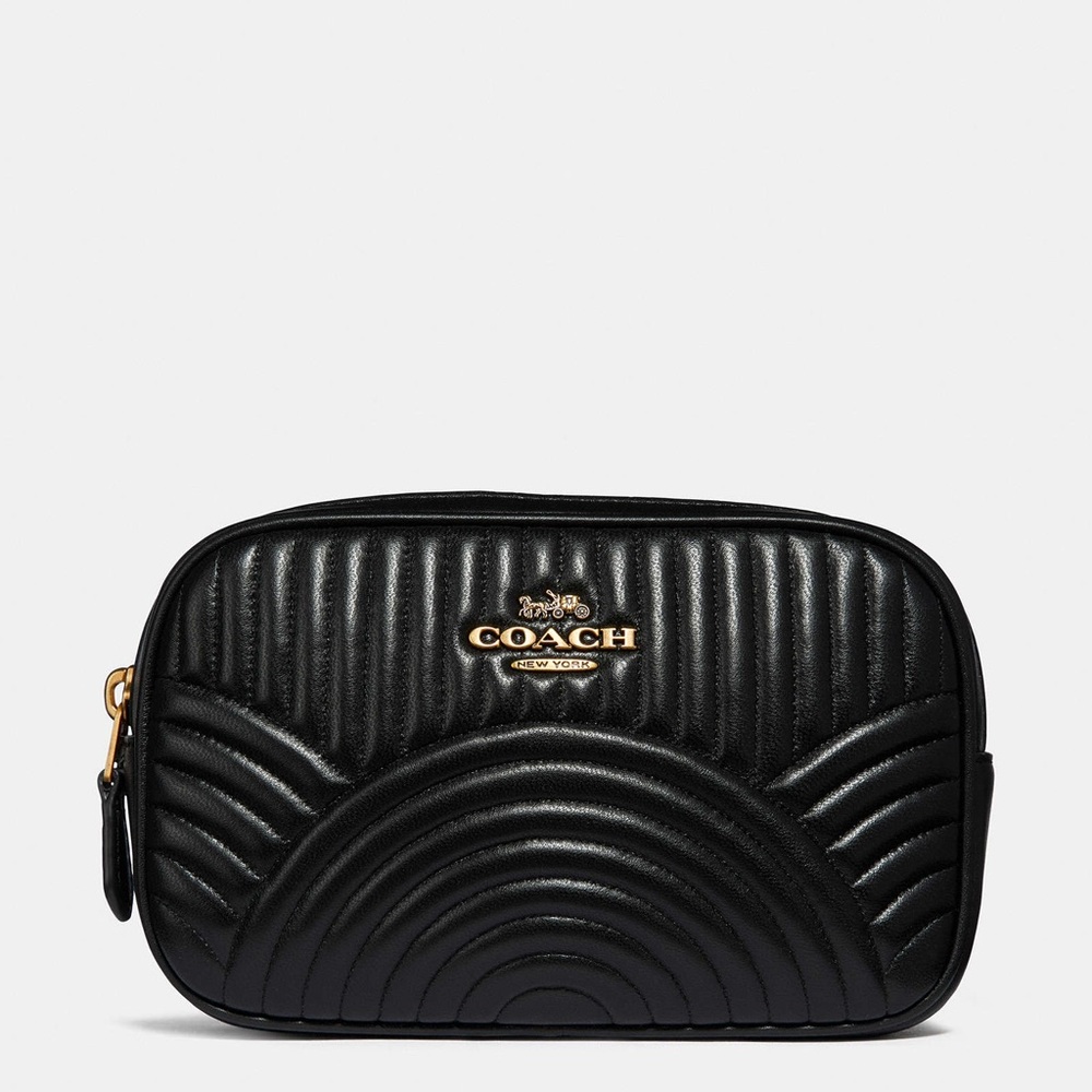 Coach Black Leather Belt Bag / Fanny Pack